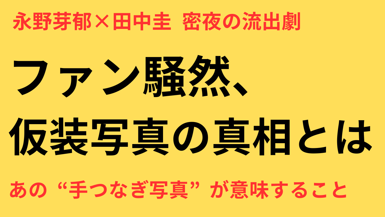 永野芽郁 田中圭 写真 流出