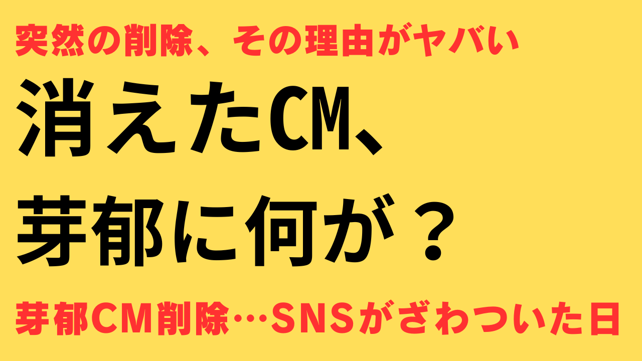 永野芽郁 CM 削除